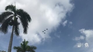 F-16 flyover honors first responders in South Florida