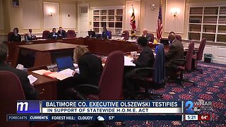 Baltimore County Executive Olszewski testifies