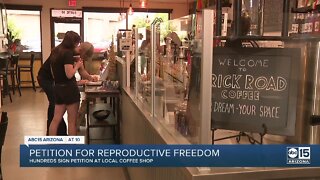 Local coffee shop supporting a woman's right to choose
