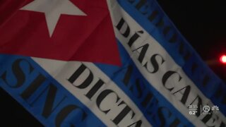 People participate in rallies for Cuba across South Florida