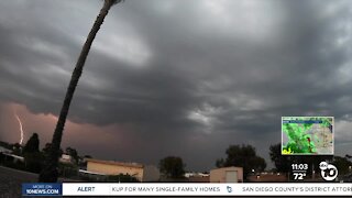 Lightning storm rips through San Diego County