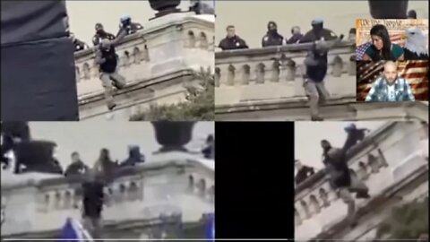 Joven empujado desde el segundo piso por oficial violento de la policía del Capitolio el 6 de enero