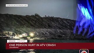 Authorities: one person hurt after ATV falls over cliff