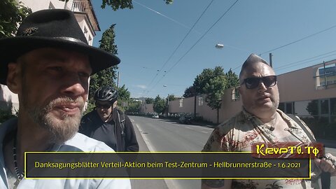 Danksagungsblätter Verteil-Aktion bei der Test-Station Hellbrunnerstraße - 1.6.2021