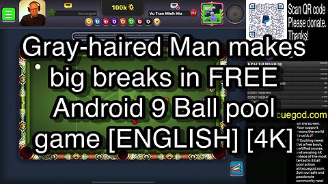Gray-haired Grandpappy gaming on Facebook in FREE Miniclip 9 ball