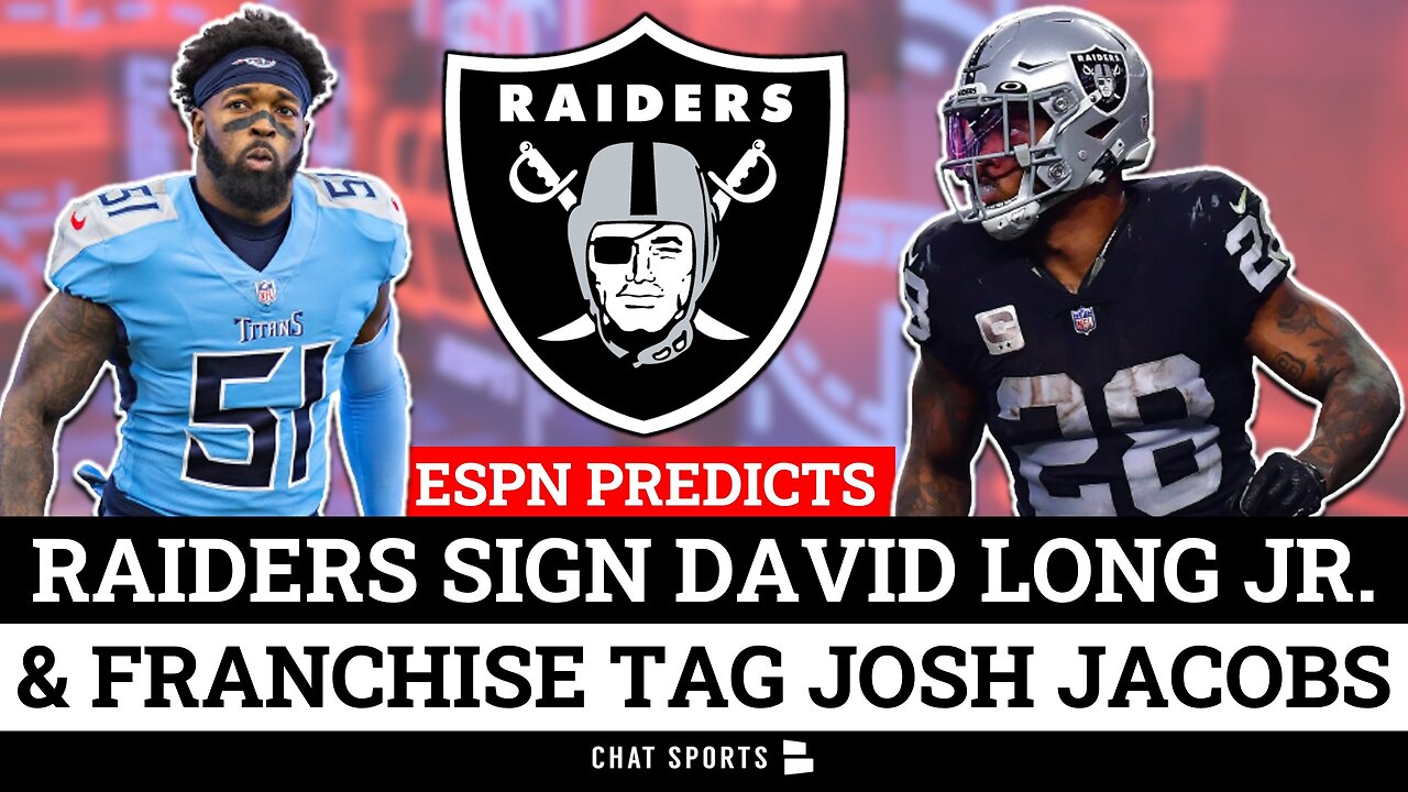 Raiders Sign David Long Jr. & Franchise Tag Josh Jacobs In ESPN