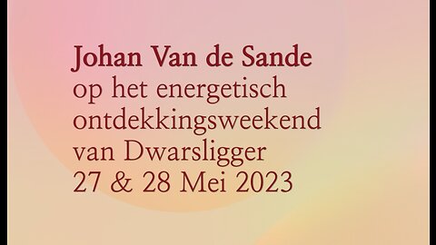 Johan Van de Sande op het energetisch ontdekkingsweekend van Dwarsligger