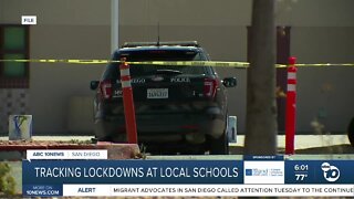 Tracking lockdowns at local schools