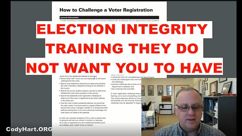 ELECTION INTEGRITY TRAINING VOTER CHALLENGES AND OBSERVERS