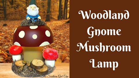 Mushroom Lamp DIY | Mushroom Decor | Woodland Decor | DIY Boho Decor | DIY Gnome Decor | Gnome DIY