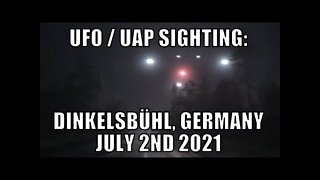 UFO / UAP Quickie: Triangular type craft over Dinkelsbühl, Germany July 2nd 2021 - [07/04/2021]