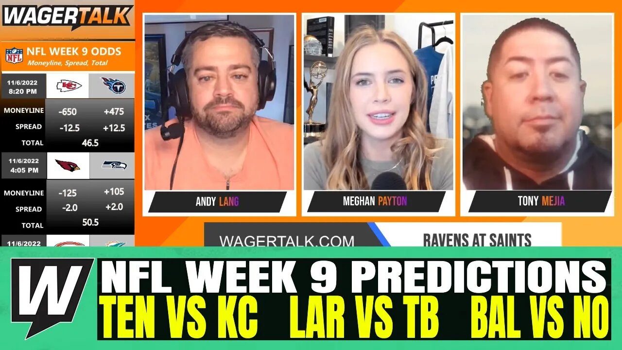 NFL Week 9 Predictions and Odds Titans vs Chiefs Rams vs Buccaneers