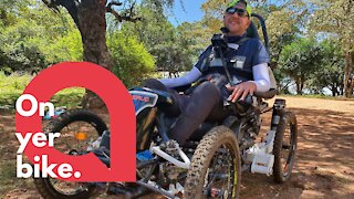 Quadriplegic man cycles 250 miles using motorised quad bike steered by his chin
