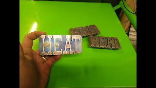 H.E.A.T custom belt buckle - RT ARTISAN WORKS