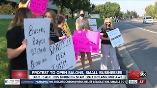 Protest to open salons, small businesses in Bakersfield