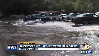 Water main break floods businesses
