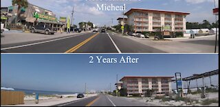 Before and after hurricane Michael