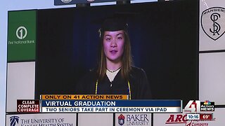 Graduation gone digital: Two SM West students walk via iPad