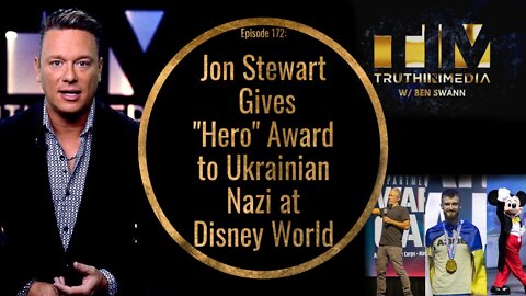 Jon Stewart Gives "Hero" Award to Ukrainian Nazi at Disney World