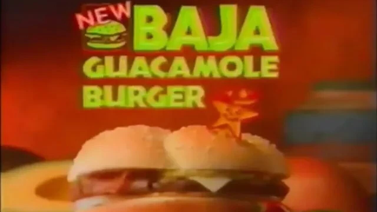 Carls Jr Baja Guacamole Burger 1993 Commercial 