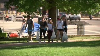 Protest cleanup in downtown Denver