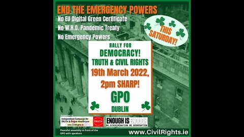 Rally for Democracy! Truth & Civil Rights - 19th March 2022