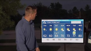 Cooler temperatures move in Thursday