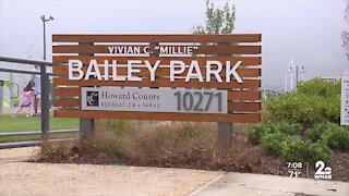 Vivian C. Millie Bailey Neighborhood Square ribbon cutting, park named after WWII veteran