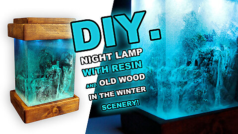 DIY night lamp: Miniature landscape in winter scenery