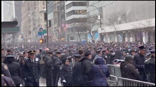 Thousands Of Cops Show Up To Honor Fallen Officer in NYC