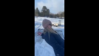 Laughing at a frozen face
