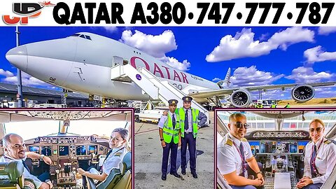Qatar Airways Cockpit Airbus A380, Boeing 747-8, 777-300ER & 787