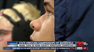 Local wrestlers open up state championships at Mechanics Bank Arena