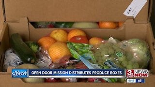 Open Door Mission distributes produce boxes