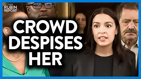 Watch AOC Struggle to Keep Smiling as Crowd Screams at Her | DM CLIPS | Rubin Report