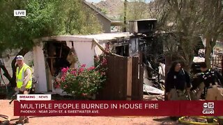 Multiple people burned, dogs unaccounted for after Phoenix house fire