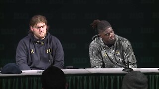 Andrew Vastardis and David Ojabo speak following Michigan loss to Michigan State
