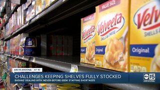 Grocery stores struggle to stock shelves