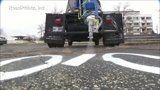 Road-painting robot created in Northeast Ohio could save lives