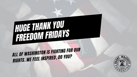 HUGE Thank You For Freedom Fridays