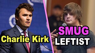 Charlie Kirk SCHOOLS Smug College Leftist *full video*