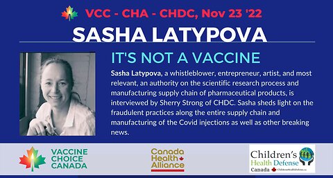 Whistleblower Sasha Latypova - It’s Not a Vaccine!