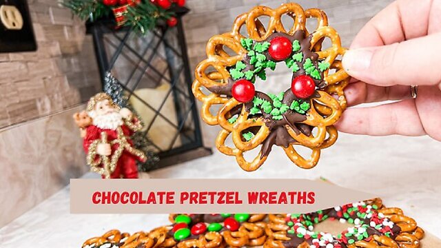 Chocolate Pretzels Wreaths!