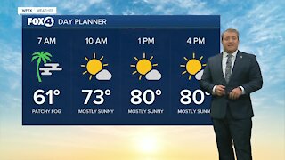 Sunshine and warm temperatures to start the week
