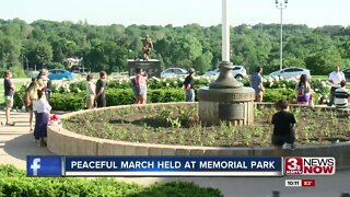 Peaceful march held at Memorial Park
