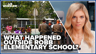 What happened outside Robb Elementary School?