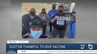 UCSD doctor thankful to give vaccine