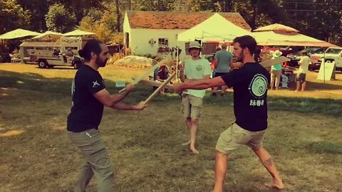 Survival Skills and Kung Fu at The Harvest Moon Outdoor Festival Summer of 2022