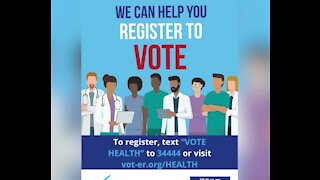 Doctors help people register to vote