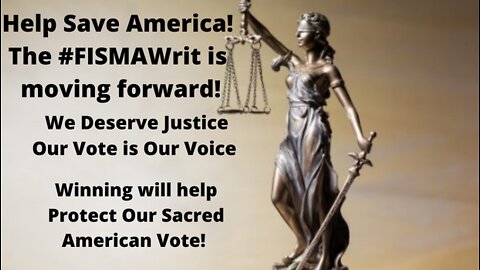 Help Save America! We are on Our way! #FismaWrit is moving Forward